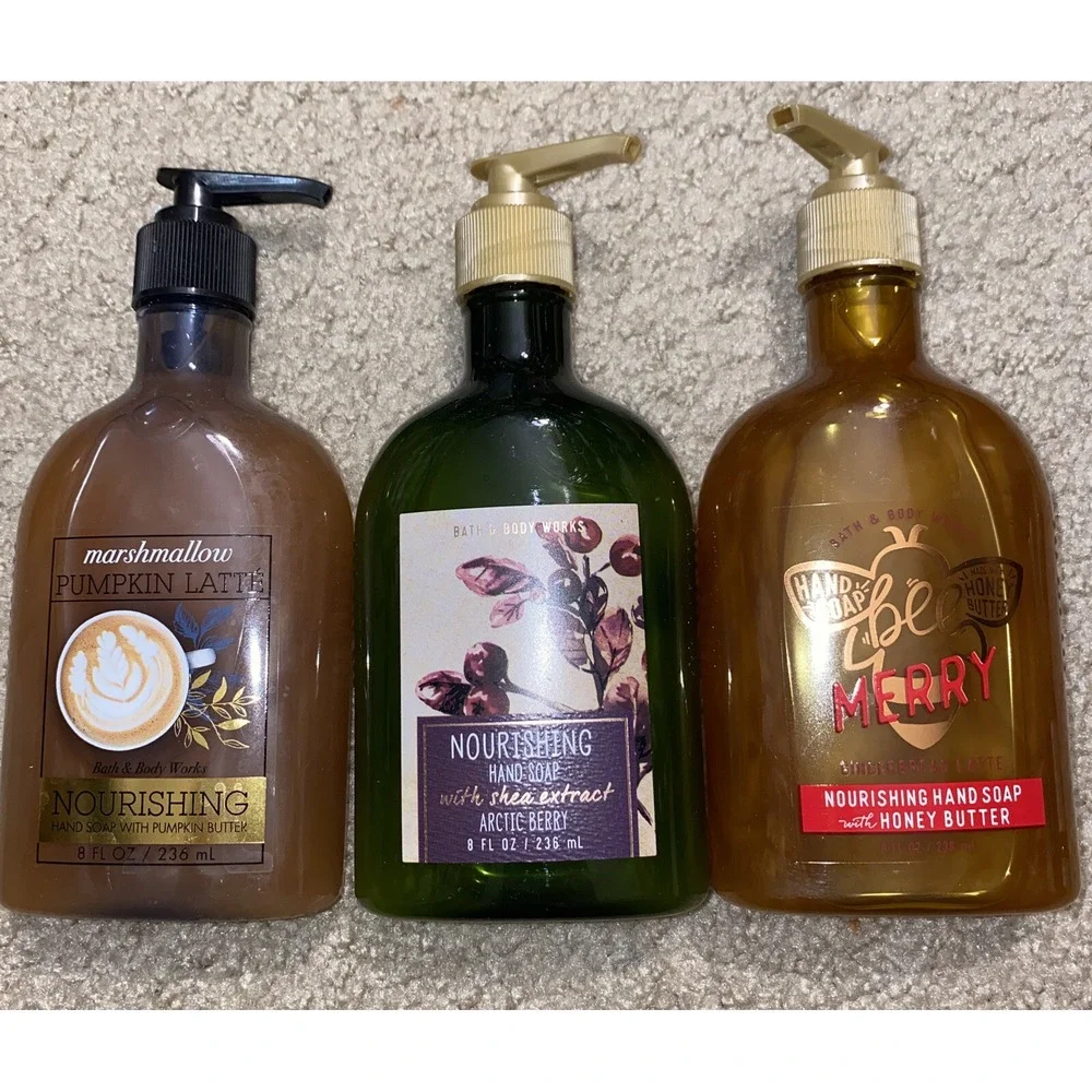 3x Bath And Body‎ Works Nourishing Hand Soaps